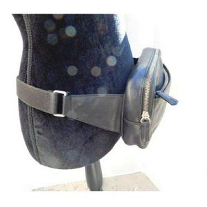 Vintage Coach Fanny Pack Black Leather Belt Bag #5446